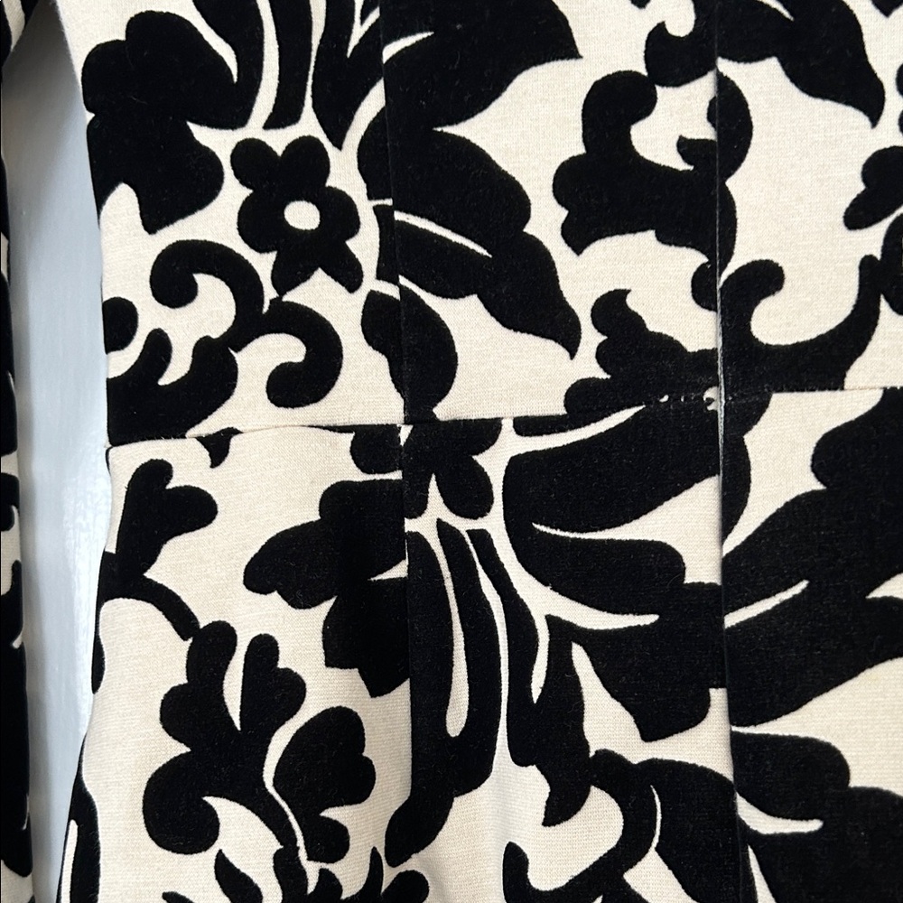 Black and Cream Patterned CeCe Mini Dress - Picture 6 of 8